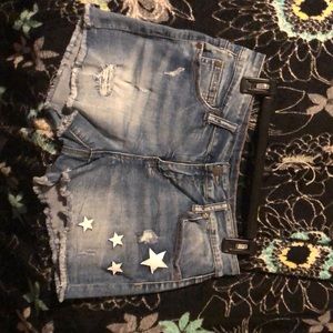 BLUE DESIRE SHORTS WITH STARS